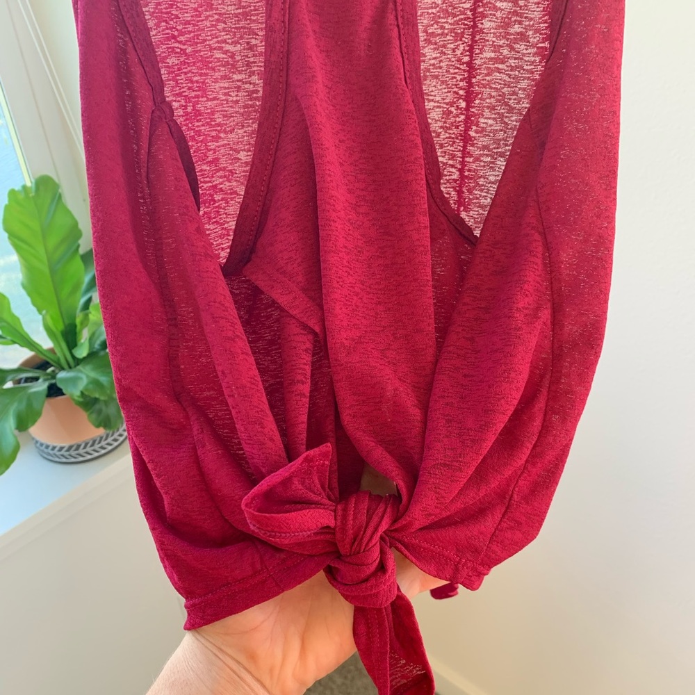 Gymshark tank with split back (Maroon)